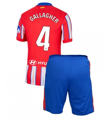 Atletico Madrid Conor Gallagher #4 Primera Equipación Niños 2024-25 Manga Corta (+ Pantalones cortos)